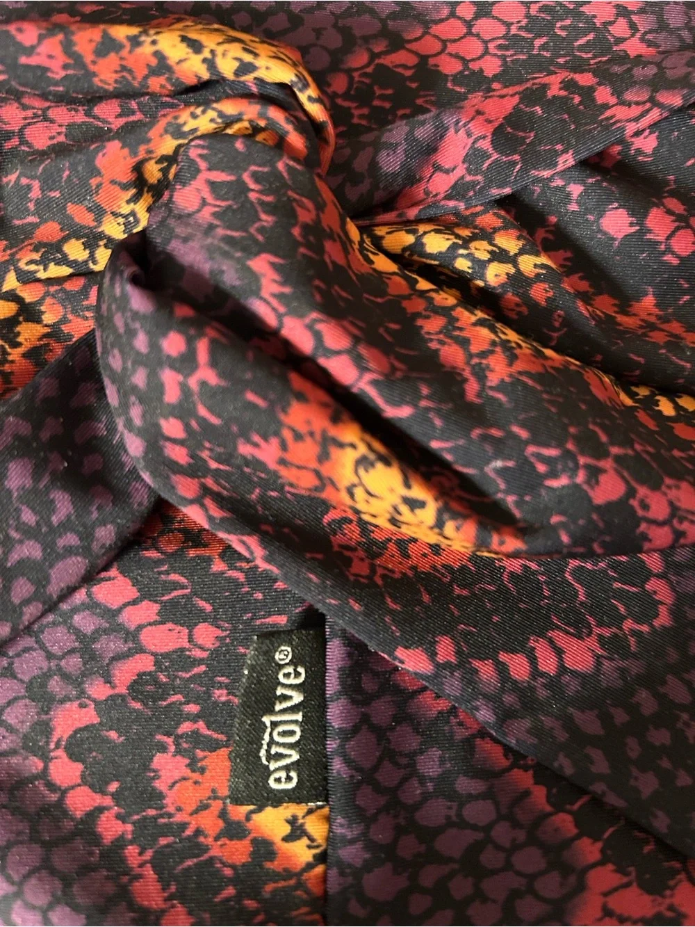 REVOLVE Black Snake-Print Knotted Headband with Pink & Orange Accents